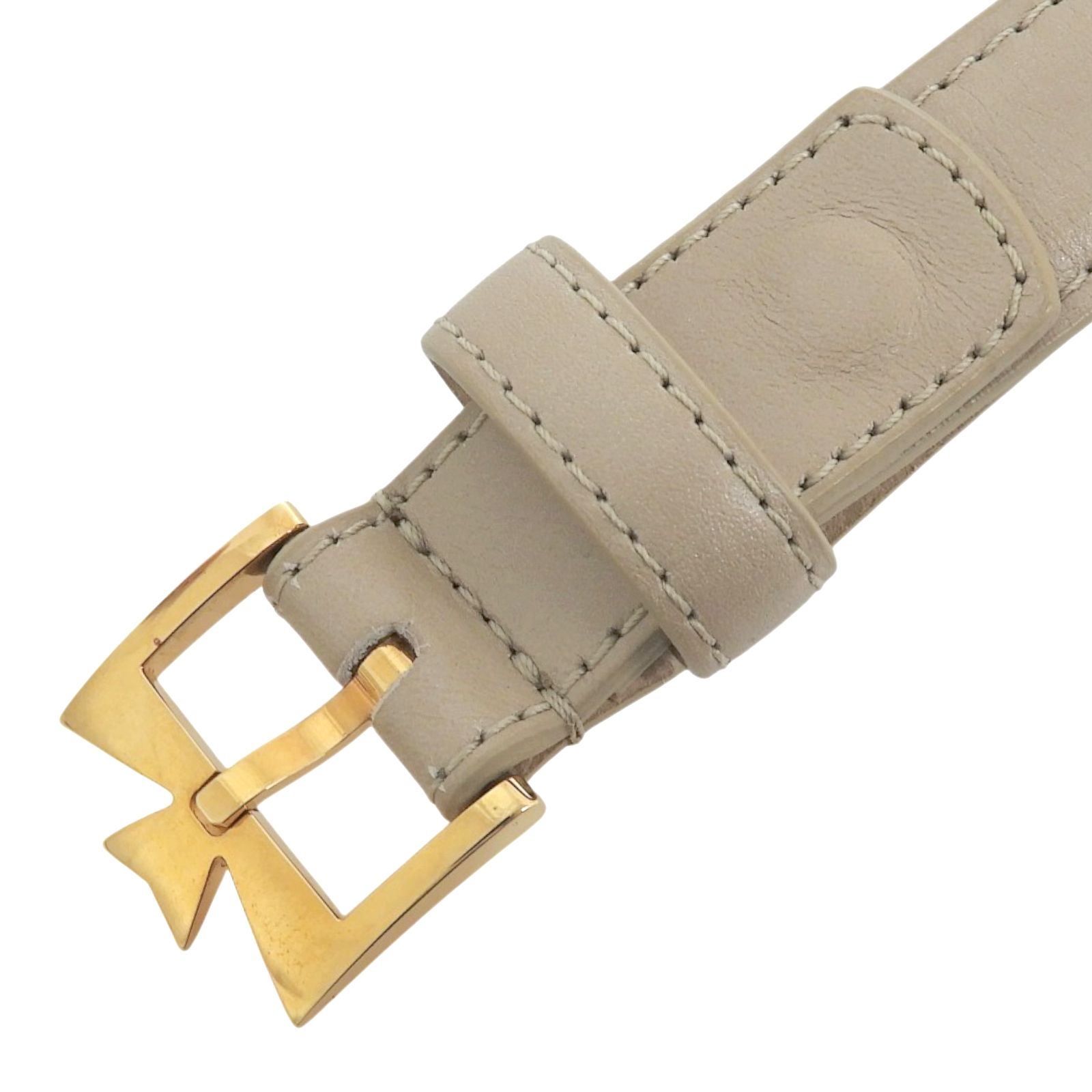 ヴァシュロンコンスタンタン　ブラウンレザーベルト ゴールドバックル 極美品△VACHERON CONSTANTIN ヴァシュロン コンスタンタン ロゴ