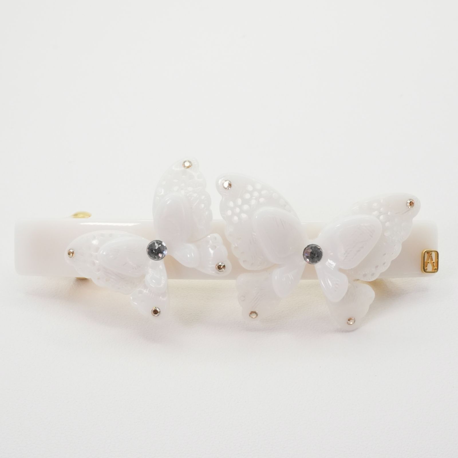 希少 美品 アレクサンドルドゥパリ 蝶々 バレッタ バタフライ/25-1305M