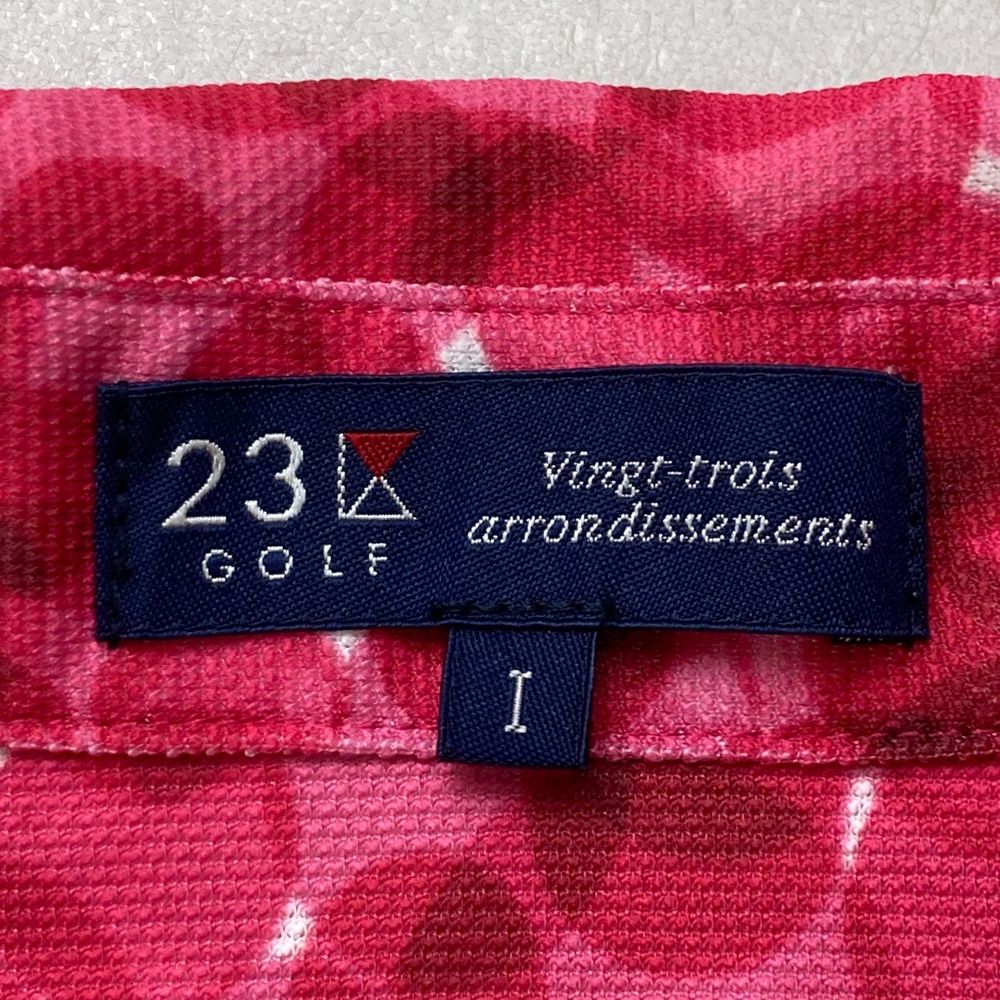 サイズ：1 23区GOLF ニジュウサンクゴルフ 半袖ポロシャツ ドット総柄