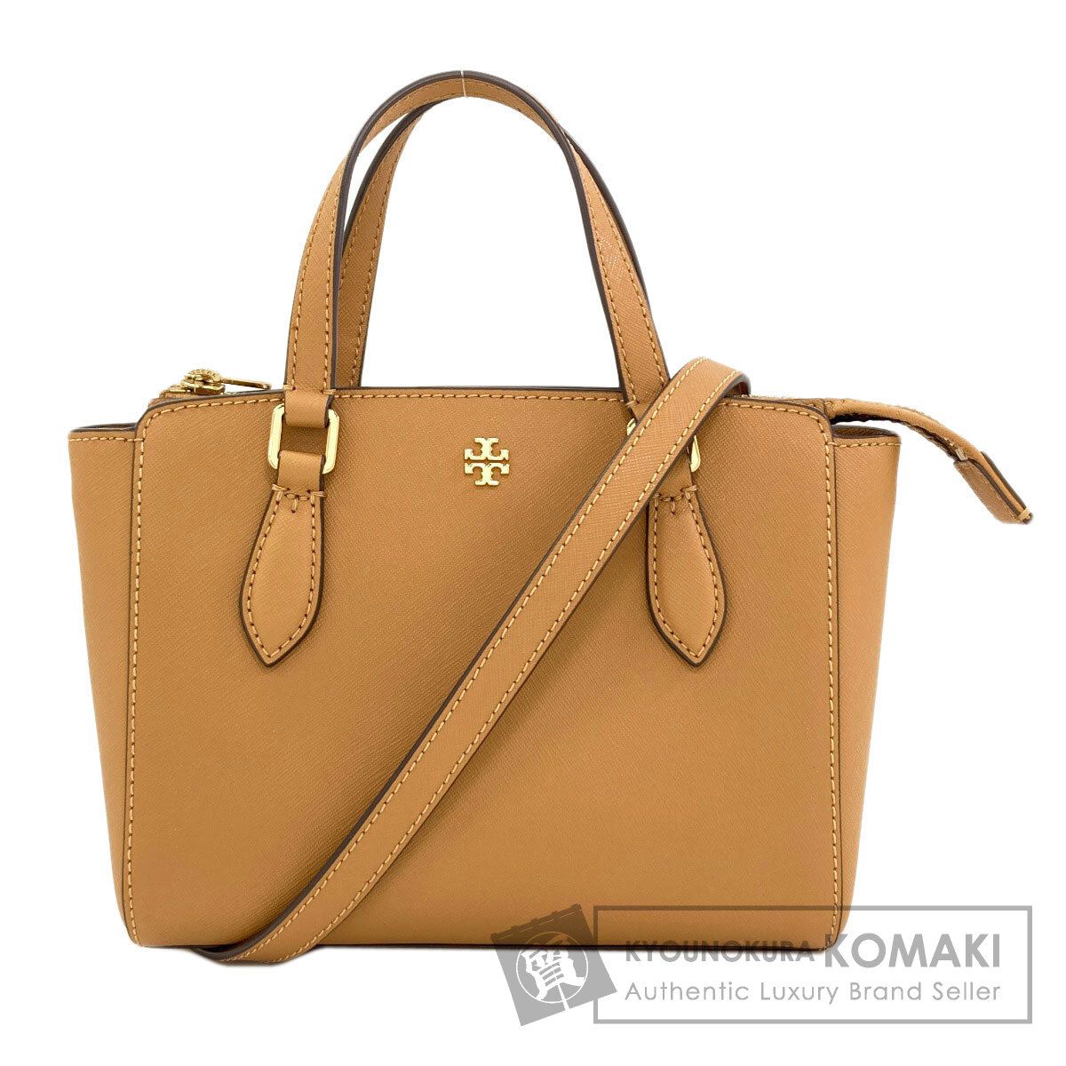 Tory Burch トリーバーチ エマーソン ミニ トップジップ トート 2WAY ハンドバッグ レザー レディース [中古]
