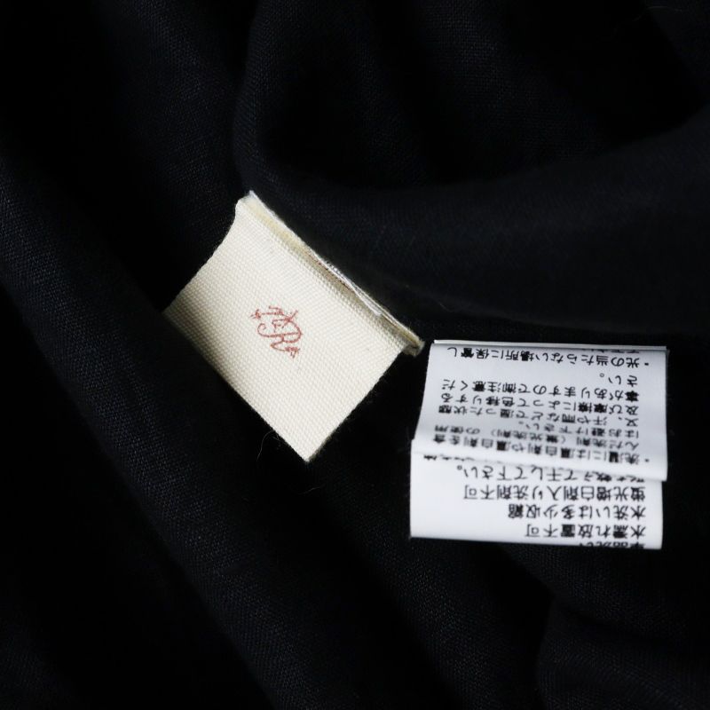 ネストローブ nest Robe リネンタックサスペンダースカート＼ブラック