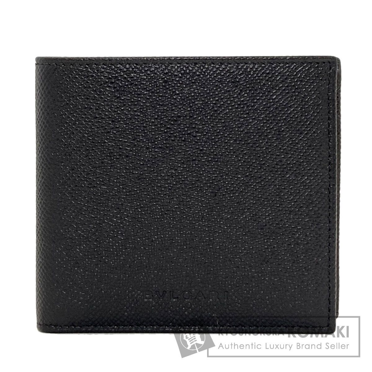 BVLGARI ブルガリ ロゴ 二つ折り財布（小銭入れあり） レザー メンズ [中古]