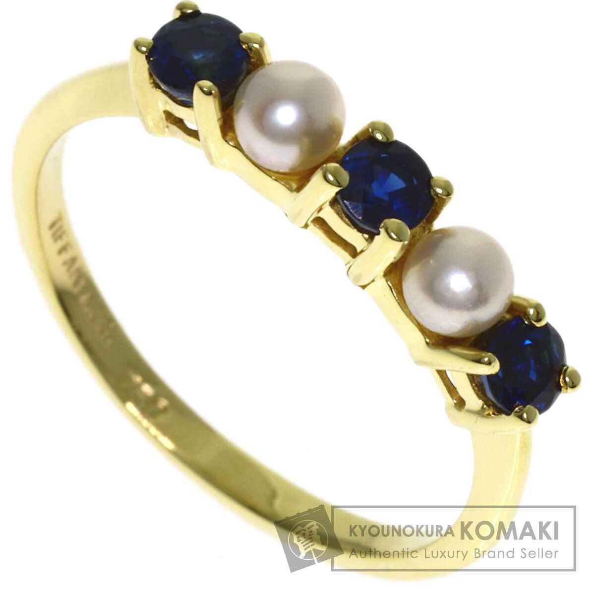 TIFFANY&Co. ティファニー パール 真珠 サファイア リング・指輪 K18YG レディース [中古] 47,124円