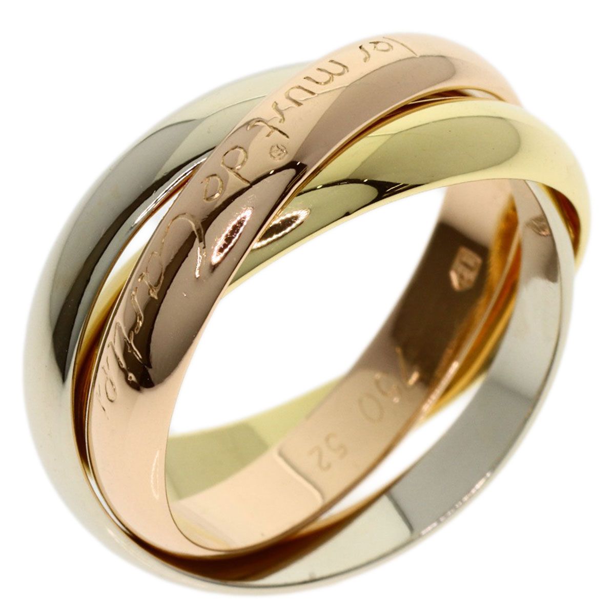 CARTIER カルティエ トリニティ #52 リング・指輪 K18YG K18PG K18WG