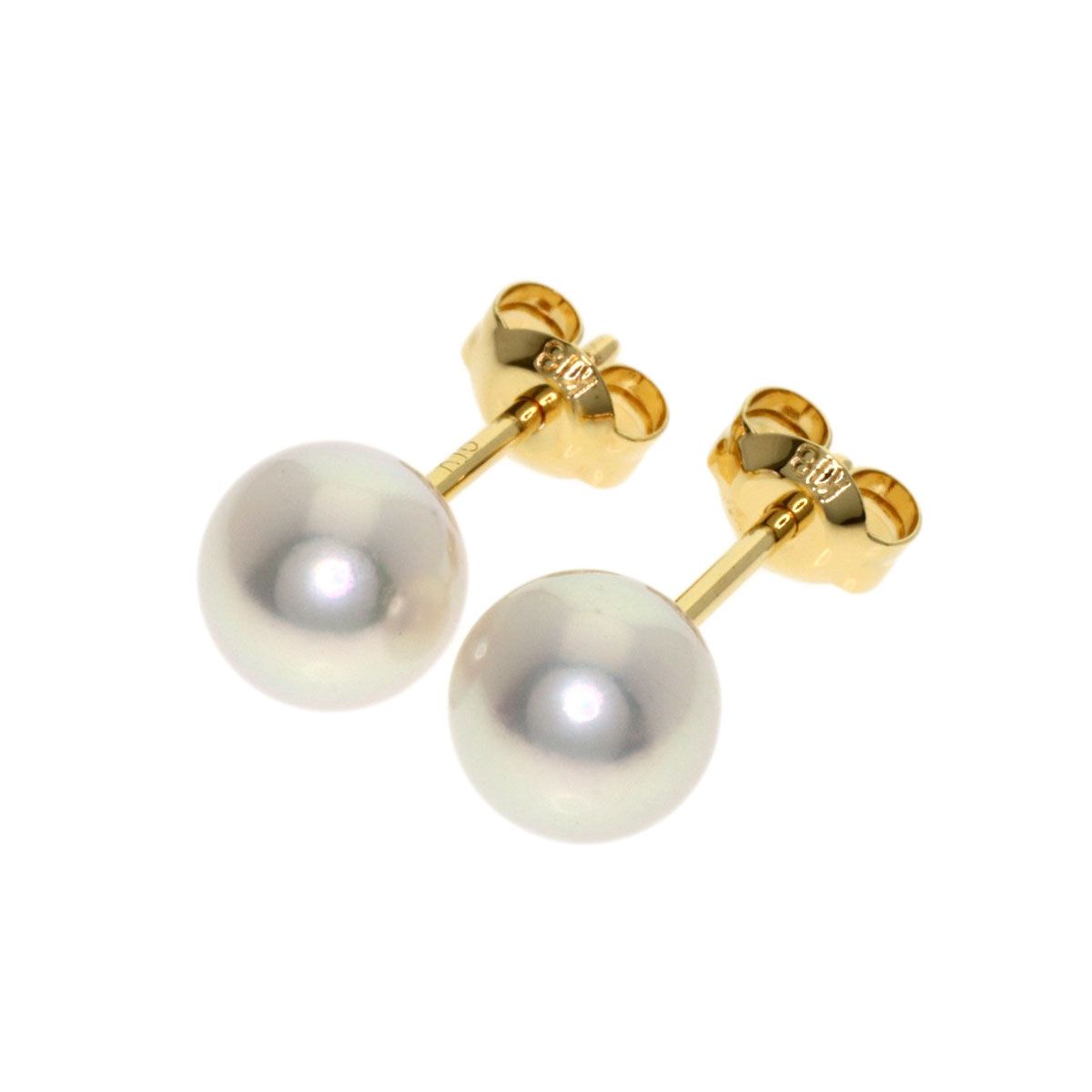 MIKIMOTO ミキモト パール 真珠 ピアス K18YG レディース [中古