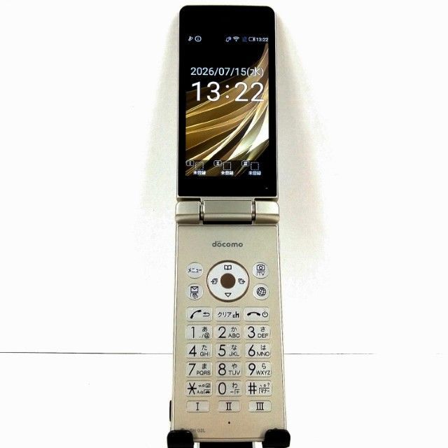 AQUOS ケータイ SH-02L ドコモ ゴールド 送料無料 本体 c21339