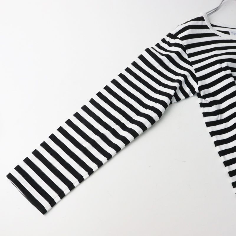 アニエスベー agnes b. 細ボーダー コットン 長袖 Tシャツ Cool T2