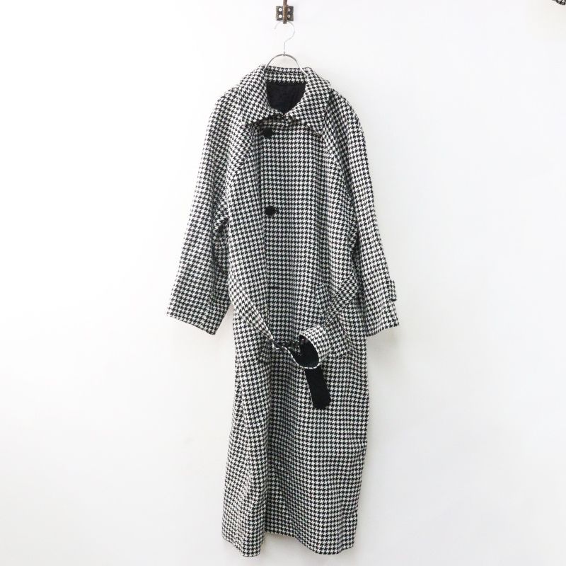 【新品・未使用】アニエスベーオム千鳥格子柄チェスターコート 定価12.1万円 美品 定価121000円 アニエスベーオム agnes b. HOMME MANTEAU 千鳥格子