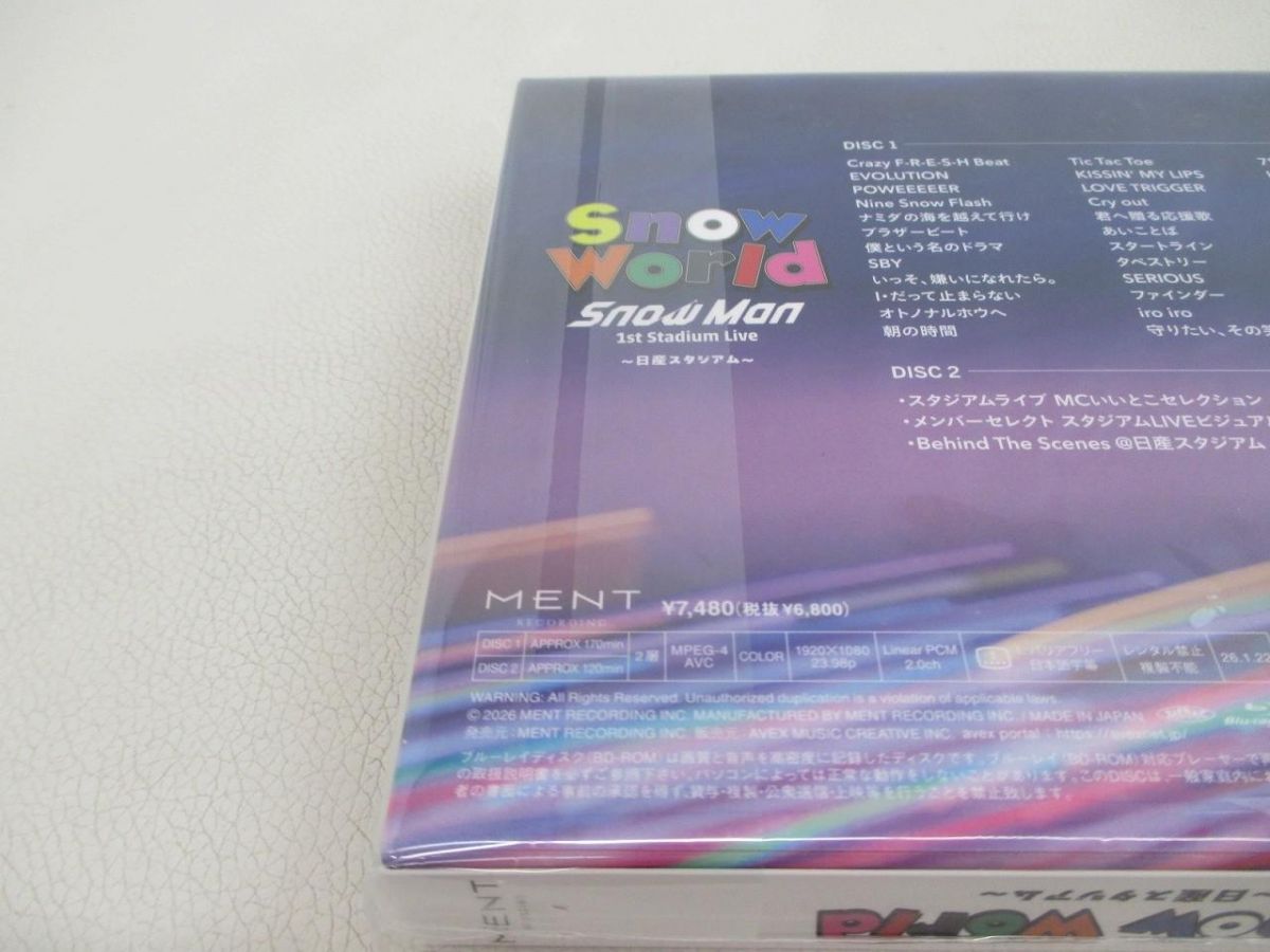 未開封 Snow Man Blu-ray 1st Stadiumu Live Snow World 日産
