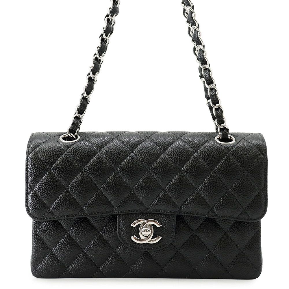 シャネル チェーンショルダーバッグ マトラッセ23 ココマーク ダブルチェーン A01113 CHANEL バッグ 黒
