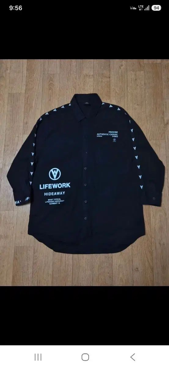 (百貨店購入/ほぼ新品) ライフウォーク 薄い 夏 ブラック ストレッチ シャツ 110