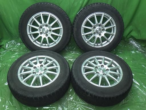 【中古】195/65R15 ステップワゴン Weds JOKER 15インチ グッドイヤーアイスナビZEA