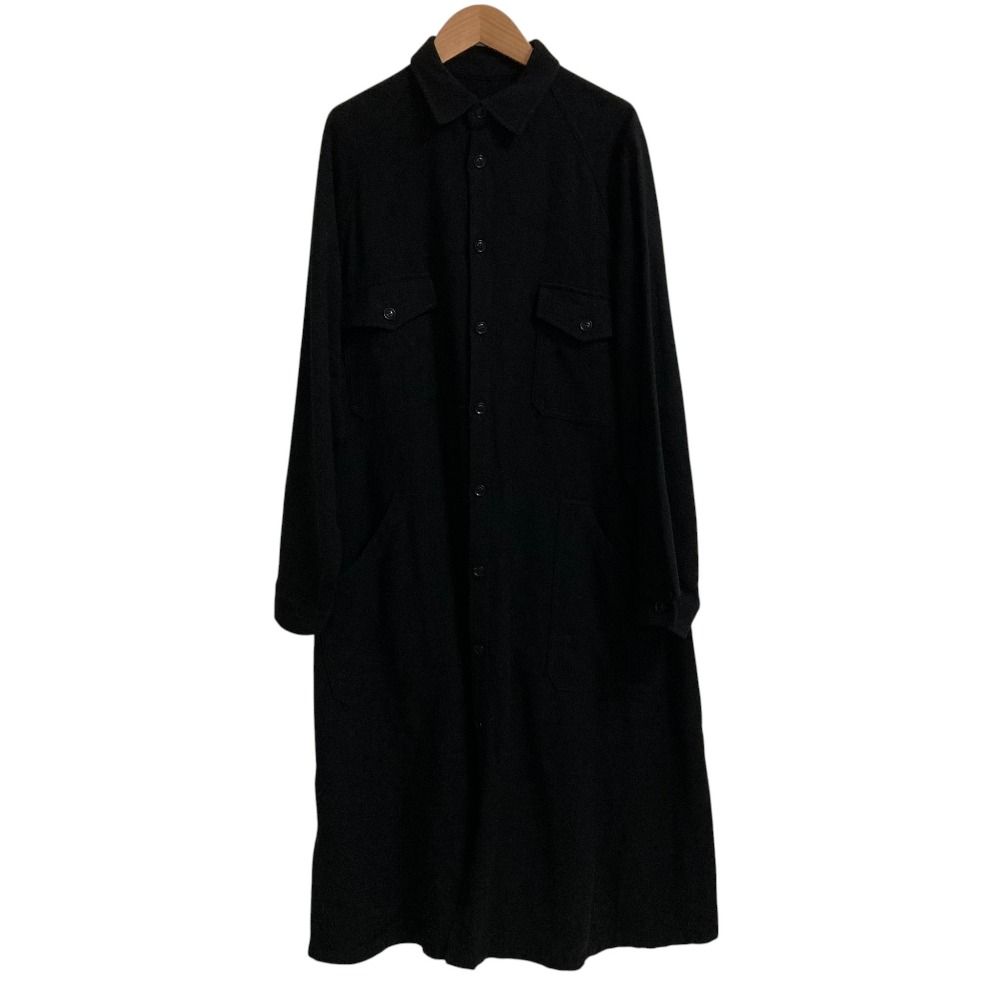 良品 Y's ワイズ ヨウジヤマモト ウール シャツワンピース YM-D08-229 サイズ1 ブラック レディース 古着 中古 USED