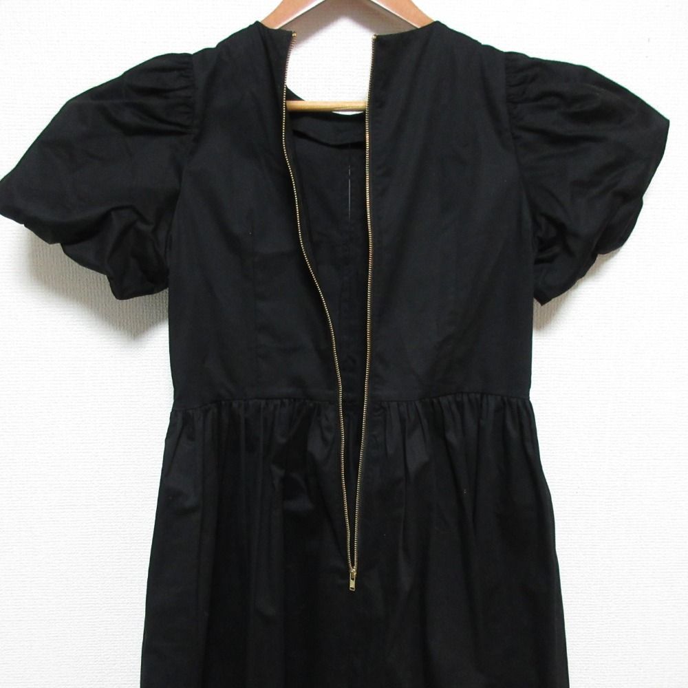 美品 OBLI オブリ チェーンボタンワンピース サイズ1 ブラック