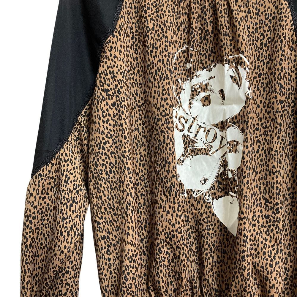 美品 HYSTERICS ヒステリックス レオパード柄 シアー切替 プルオーバー