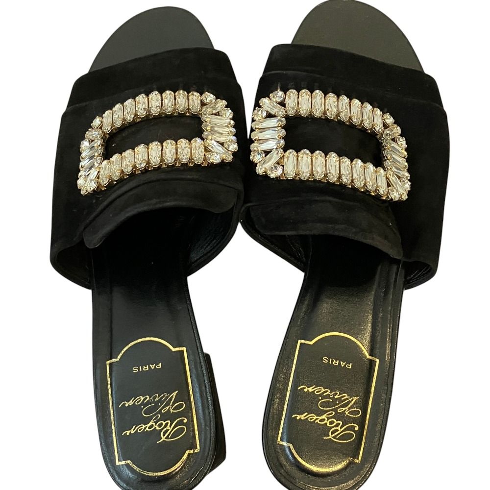 美品 Roger Vivier ロジェヴィヴィエ ベルヴィヴィエ クリスタル