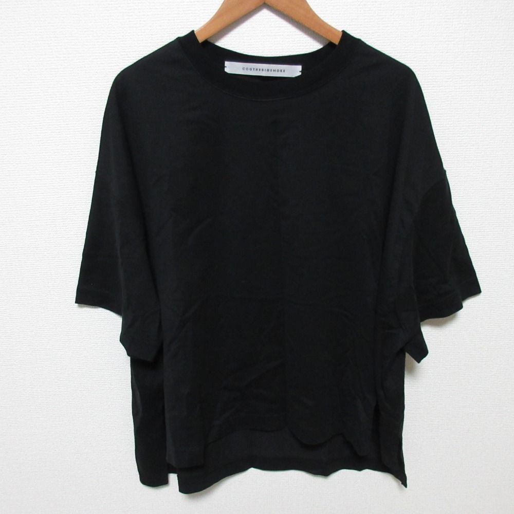 美品 COGTHEBIGSMOKE コグザビッグスモーク DELTA T-SHIRT ビッグシルエット Tシャツ カットソー ブラック レディース 古着 中古 USED