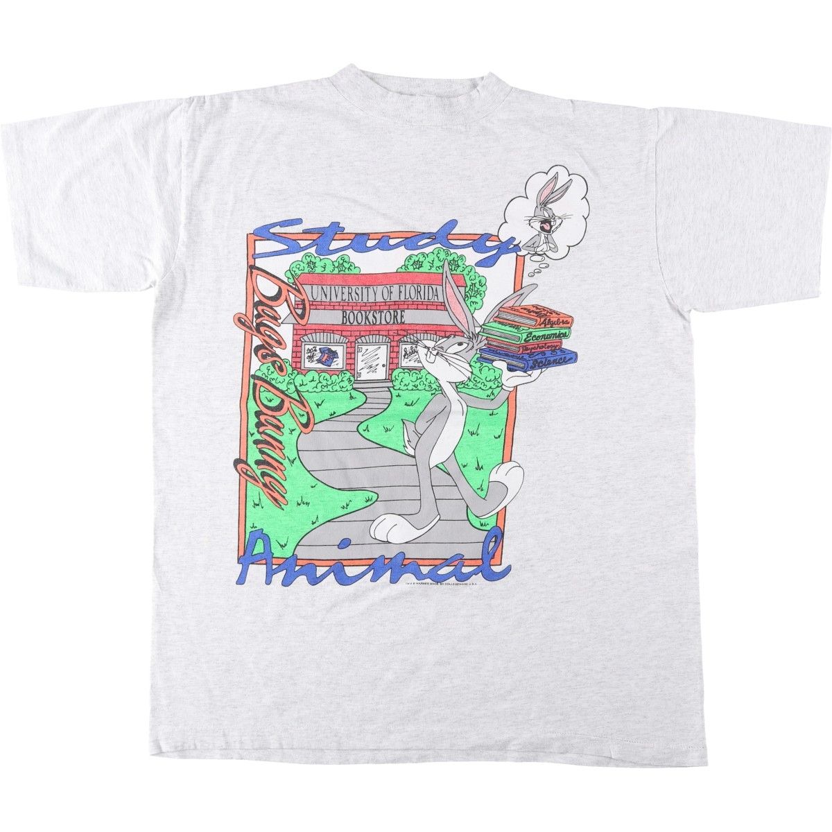 古着 90年代 COLLEGE WARE USA LOONEY TUNES ルーニーテューンズ バッグスバニー カレッジ キャラクタープリントTシャツ USA製/eaa656065
