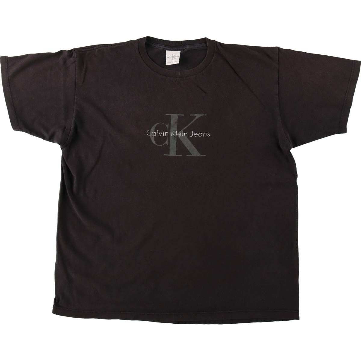 古着 カルバンクライン Calvin klein JEANS 半袖 ロゴTシャツ USA製 メンズM相当/eaa658625