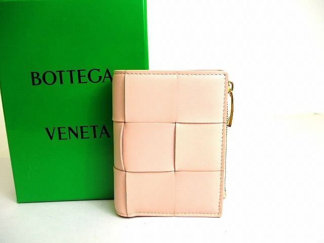 ボッテガヴェネタ BOTTEGA VENETA カセット ナッパレザー スモール 二つ折り ウォレット 財布 コンパクト財布 メンズ レディース 【未使用保管品】
