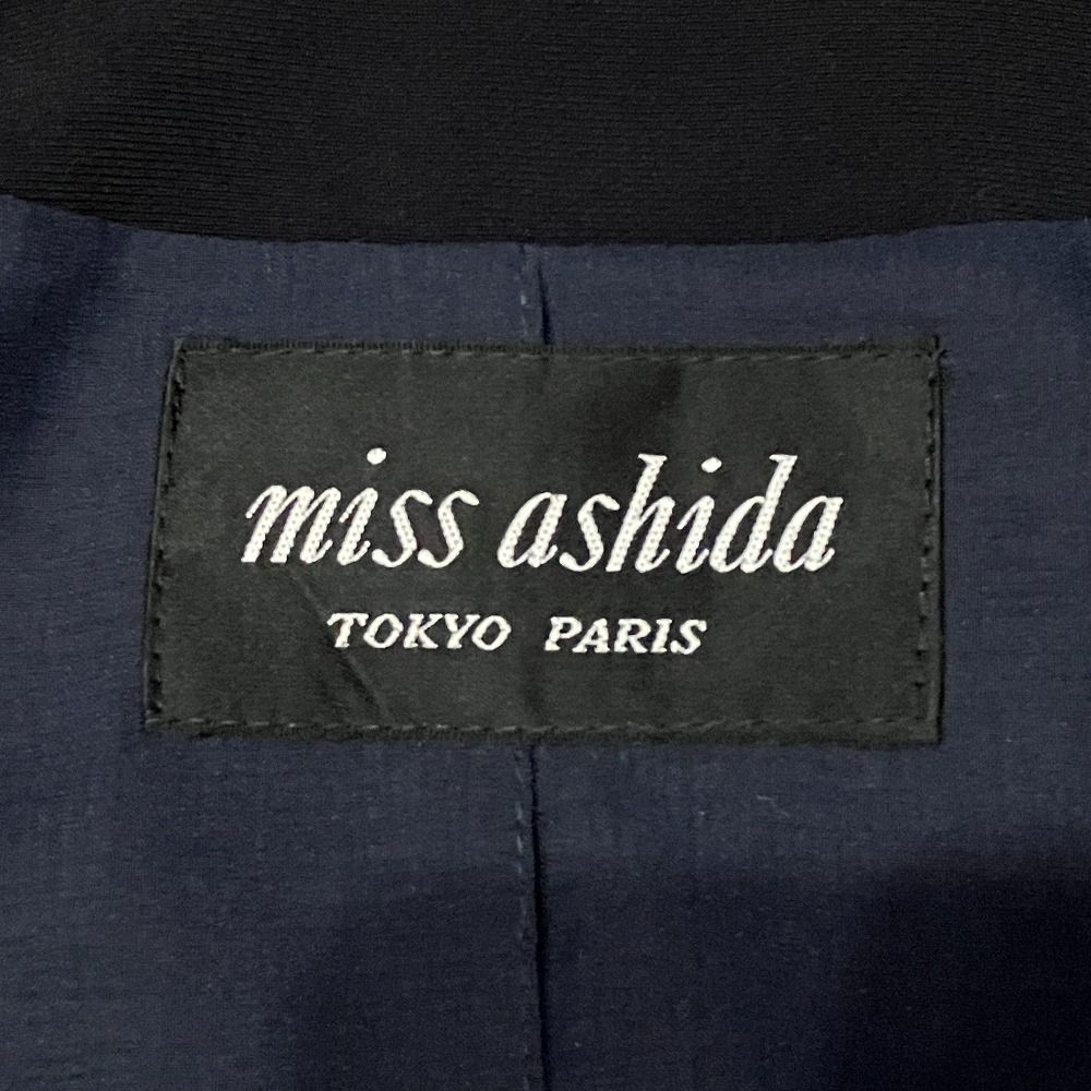 美品 miss ashida ミスアシダ ノーカラー ツイードジャケット CJ9553