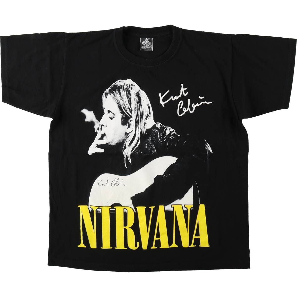 古着 ROCK DREAMS NIRVANA ニルヴァ―ナ 大判プリント バンドTシャツ バンT レディースL相当/eaa660522