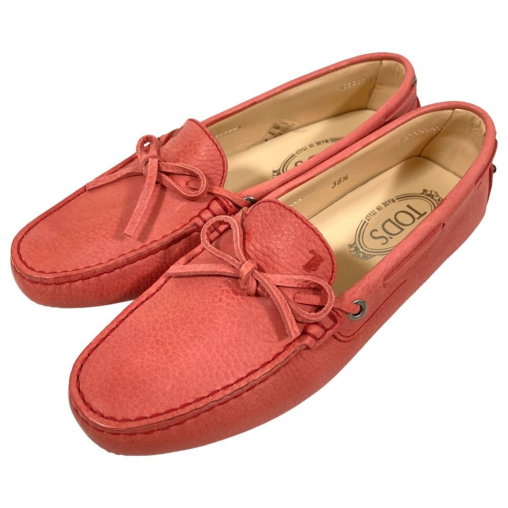 未使用 TOD'S トッズ ゴンミーニ ドライビングシューズ ローファー サイズ36.5 約23.5cm ピンク レディース 古着 中古 USED