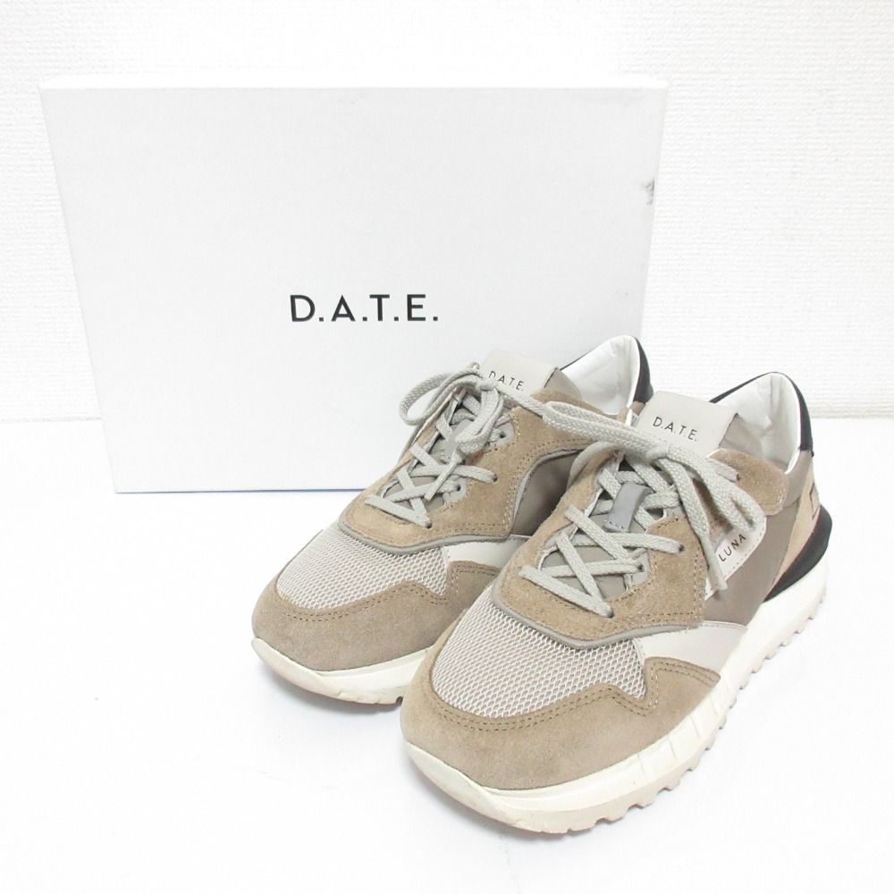 美品 D.A.T.E. デイト × 徳原文子 別注 LUNA NYLON 厚底 ローカット