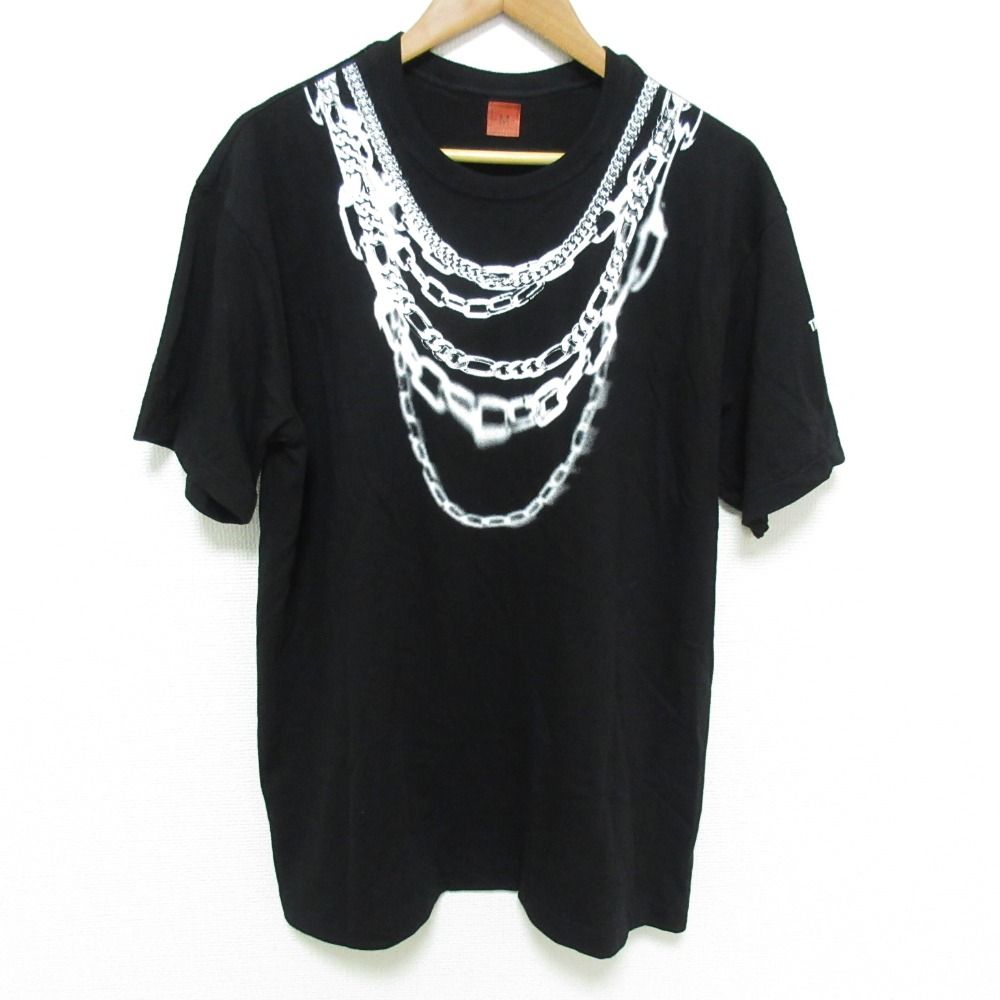 美品 S'YTE Yohji Yamamoto サイト ヨウジヤマモト チェーンネックレス トロンプルイユ Tシャツ UT-T52-006 サイズＭ ブラック メンズ 古着 中古 USED