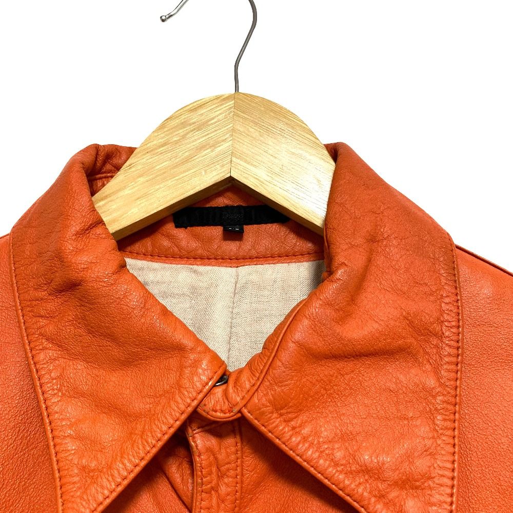 良品 bajra バジュラ 初期 レザー シャツ ジャケット サイズM オレンジ