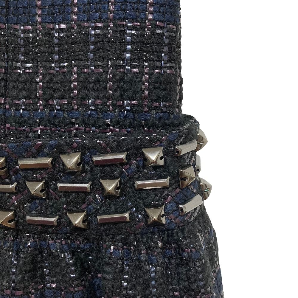 美品 Rene ルネ ツイード スタッズ ノースリーブワンピース サイズ36