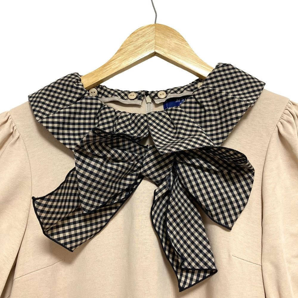 美品 24SS M'S GRACY エムズグレイシー ギンガムチェックリボン