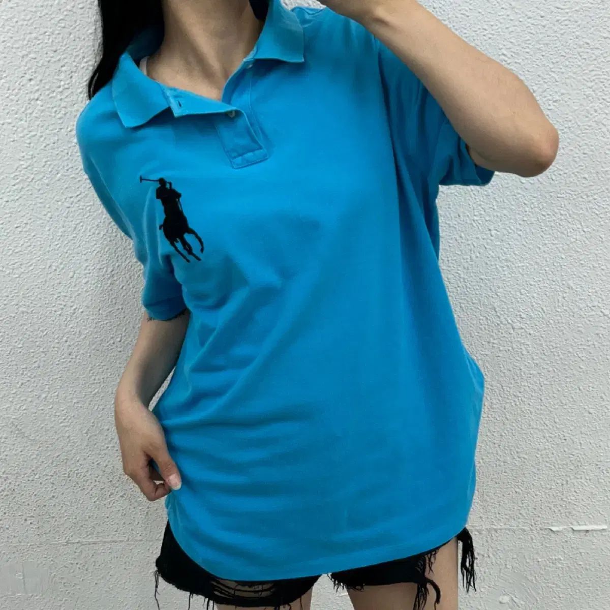 ポロラルフローレン ブラック ビックポニー スカイブルー pk半袖 XL