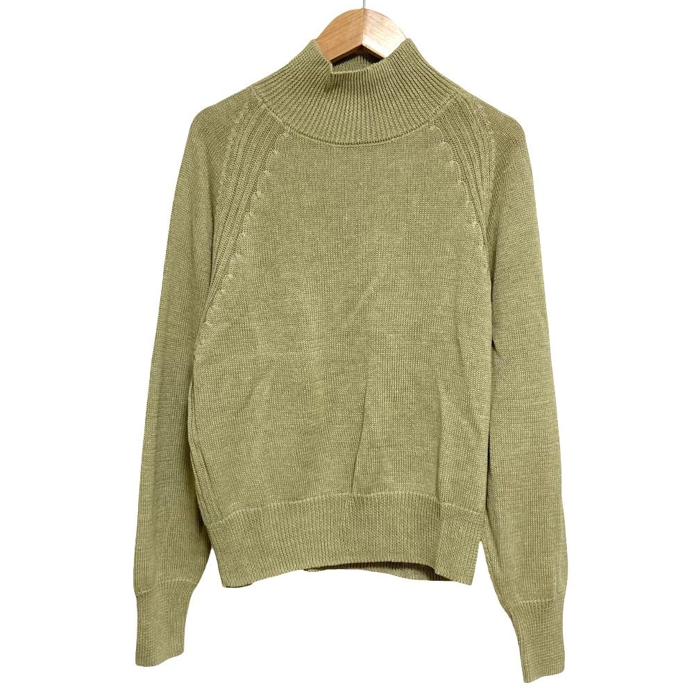 23SS✨未使用タグ付✨マーガレットハウエル リネンコットンダイヤ編みニット 2 美品 23SS MARGARET HOWELL マーガレットハウエル リネンコットン
