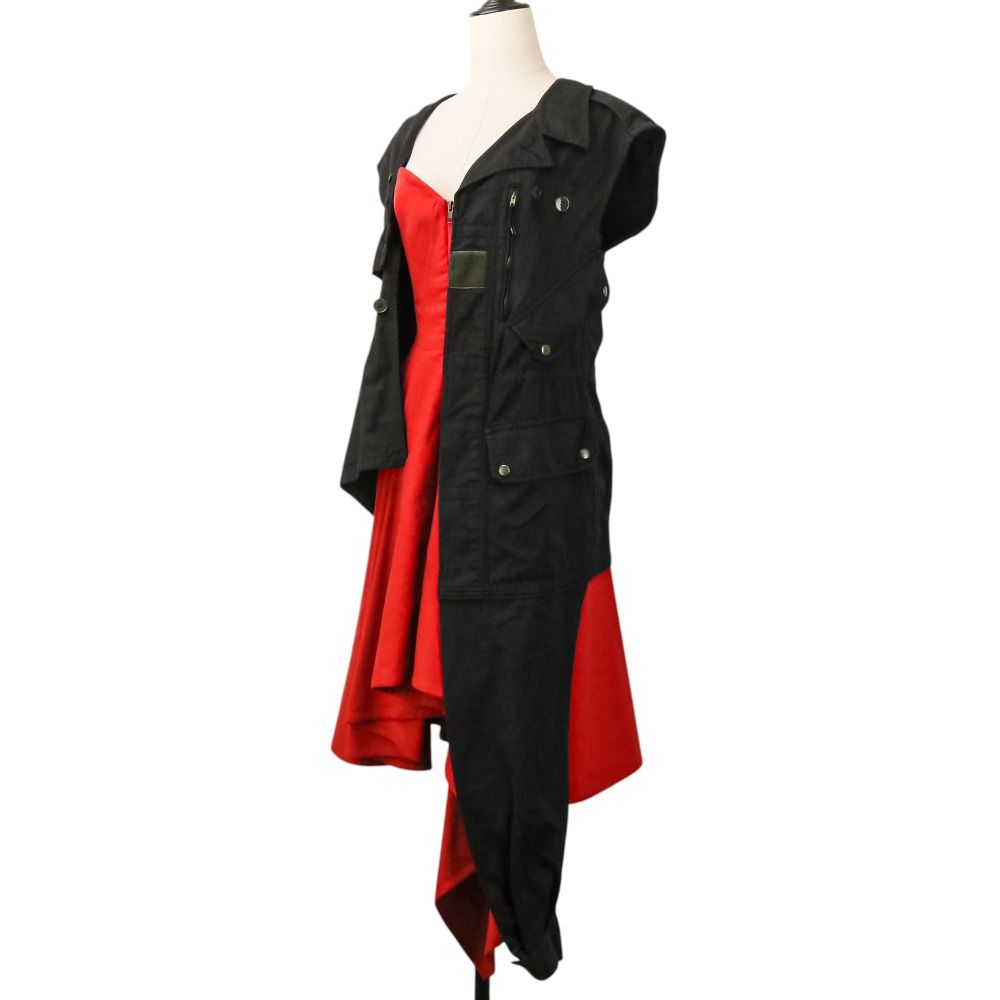 【美品】Y'sヨウジヤマモト レディース レッド ジャケット 美品 Y's ワイズ ヨウジヤマモト レッドレーベル ミリタリージャケット