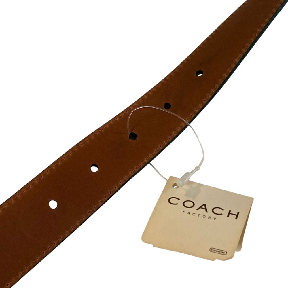 未使用 COACH コーチ レザーベルト 95cm 38inch ブラック メンズ 古着