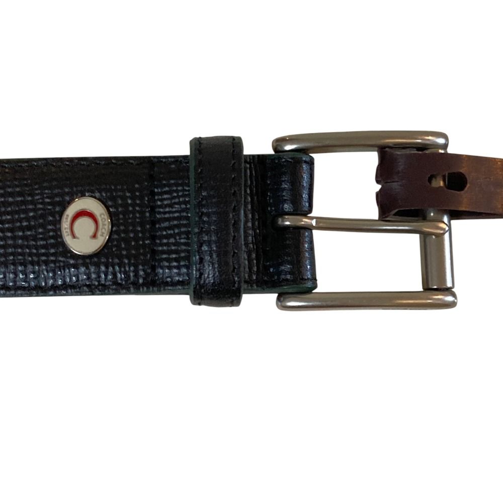【新品】COACH ブラック レザーベルト 未使用 COACH コーチ レザーベルト 95cm 38inch ブラック メンズ 古着