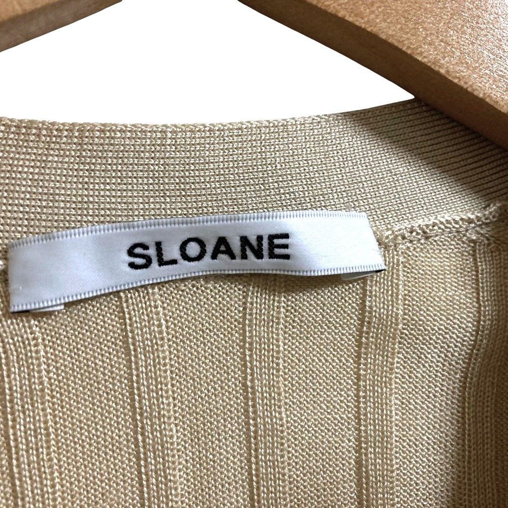 良品 SLOANE スローン シルク ワイドリブニット カーディガン サイズ1