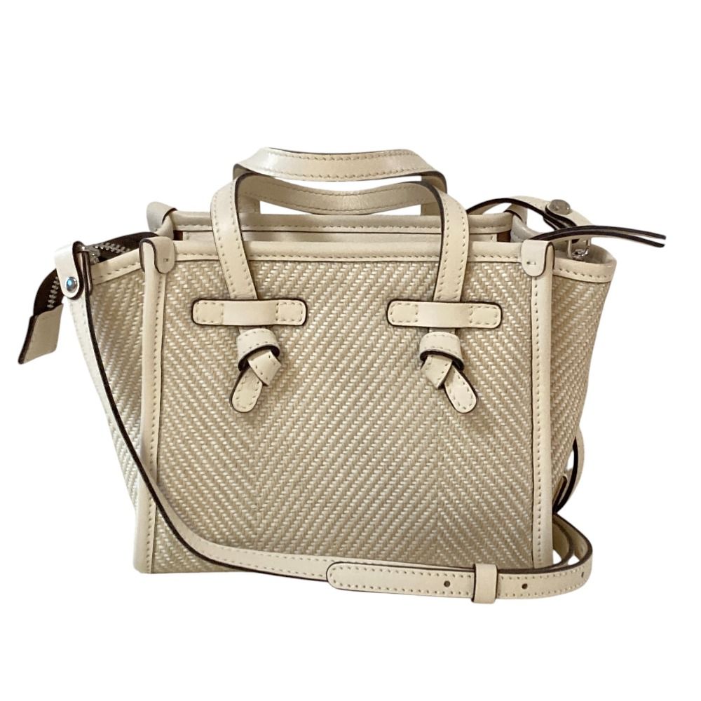 バッグ 美品 GIANNI CHIARINI ジャンニキアリーニ キャンバス レザー 