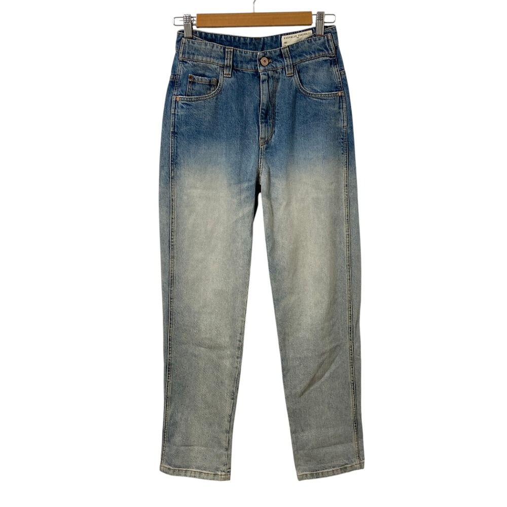 美品 BRUNELLO CUCINELLI ブルネロクチネリ フェード加工 テーパード 