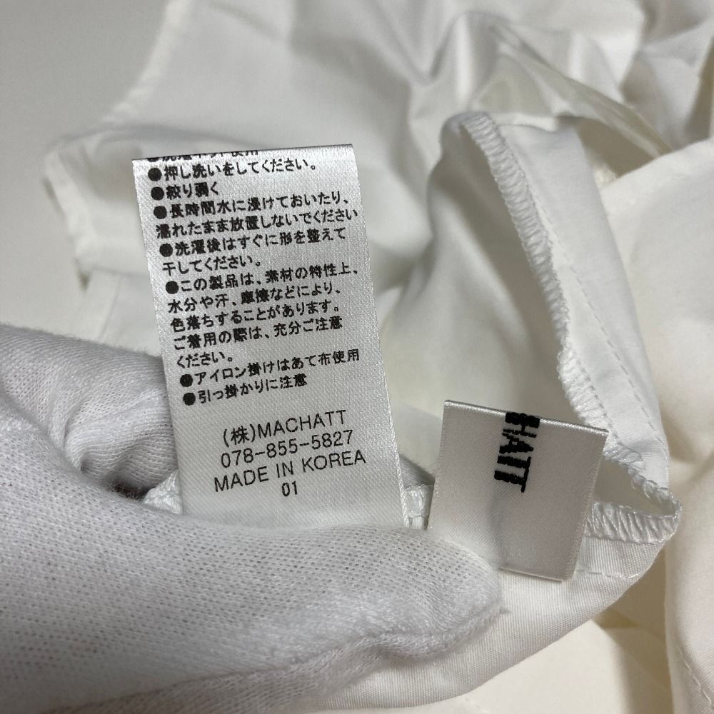 未使用 MACHATT マチャット タックスリーブパフブラウス シャツ