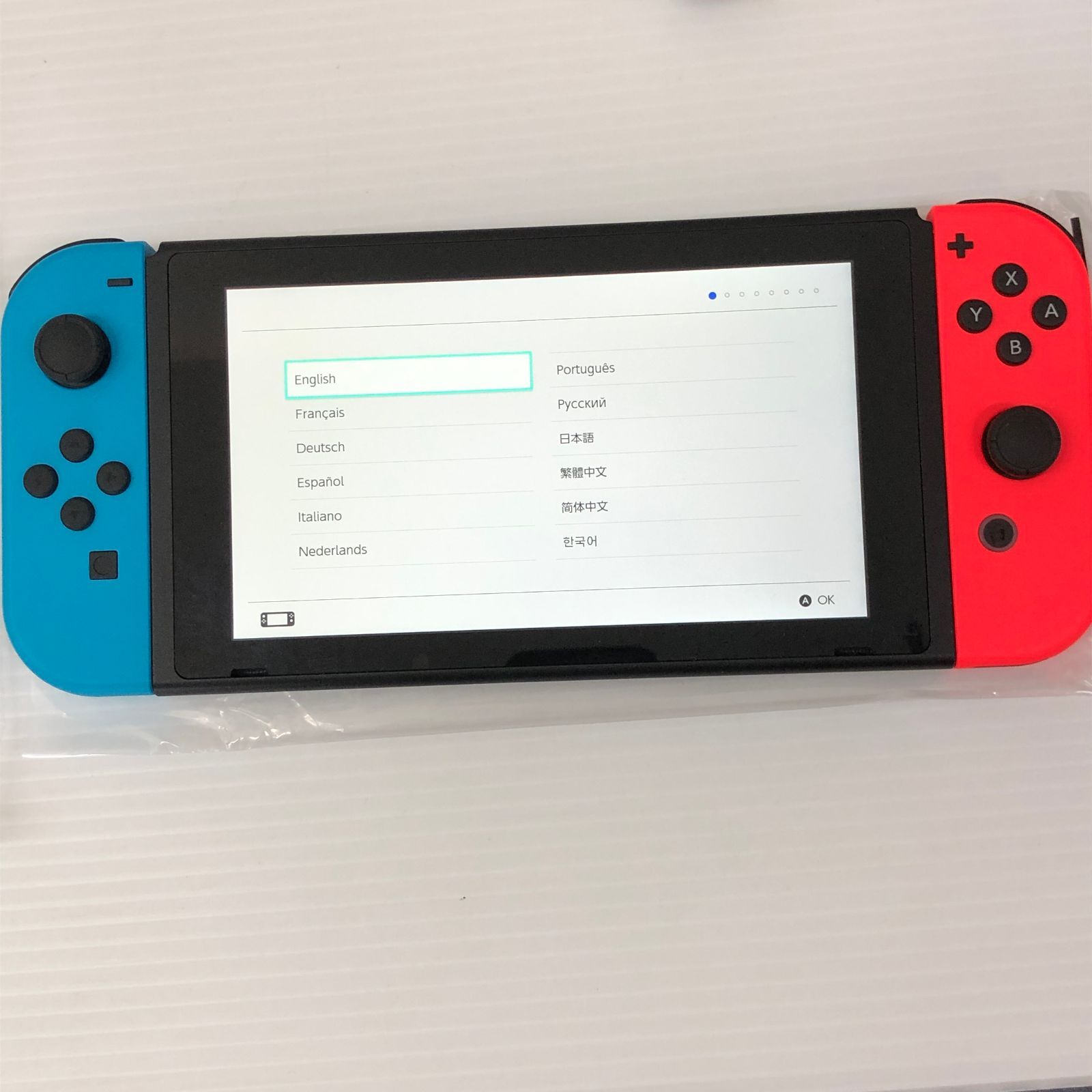 Nintendo Switch Joy-Con(L) ネオンブルー/(R) ネオンレッド 中古品
