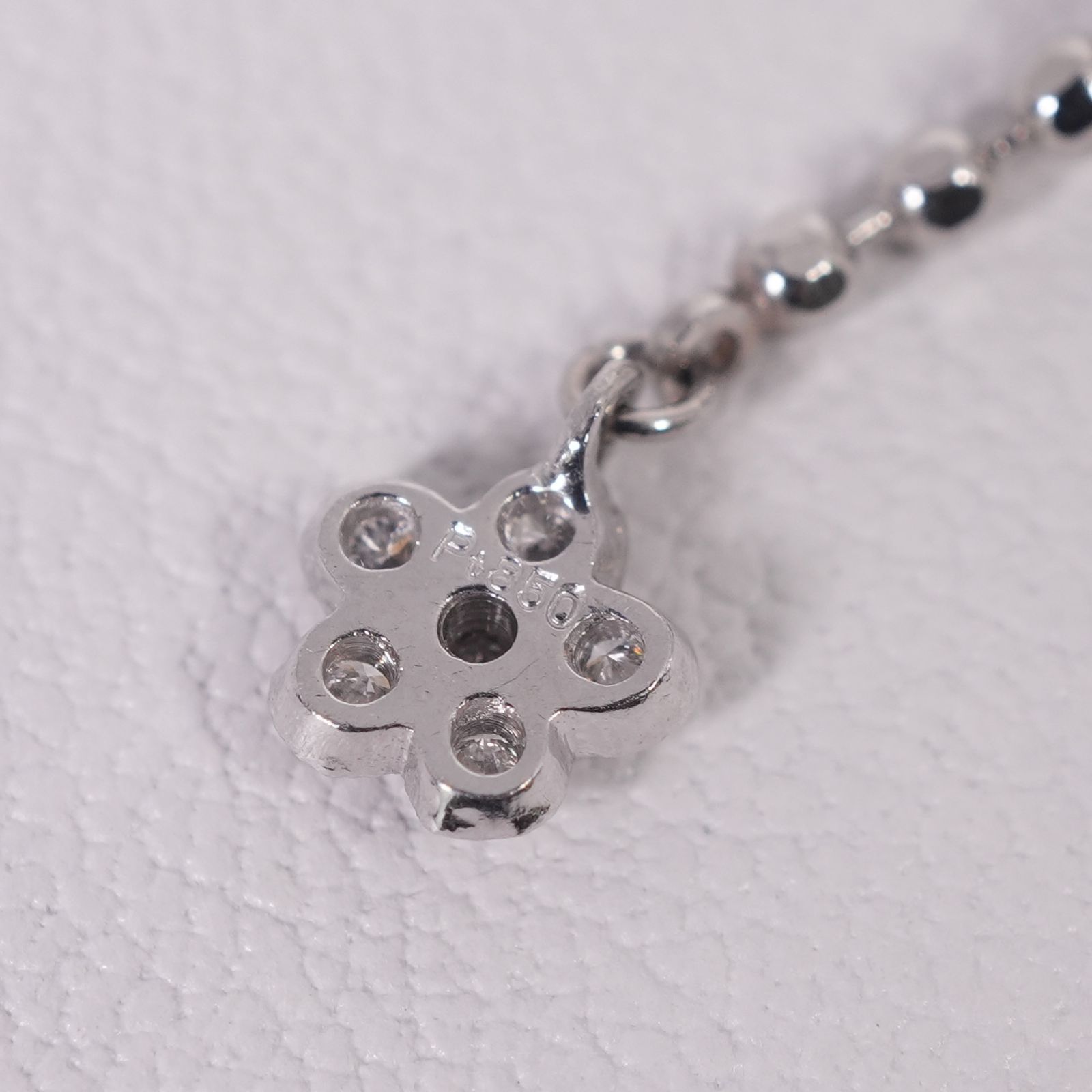 美品 アベリ チェーン リング フラワー ダイヤ 0.38ct /26-1199