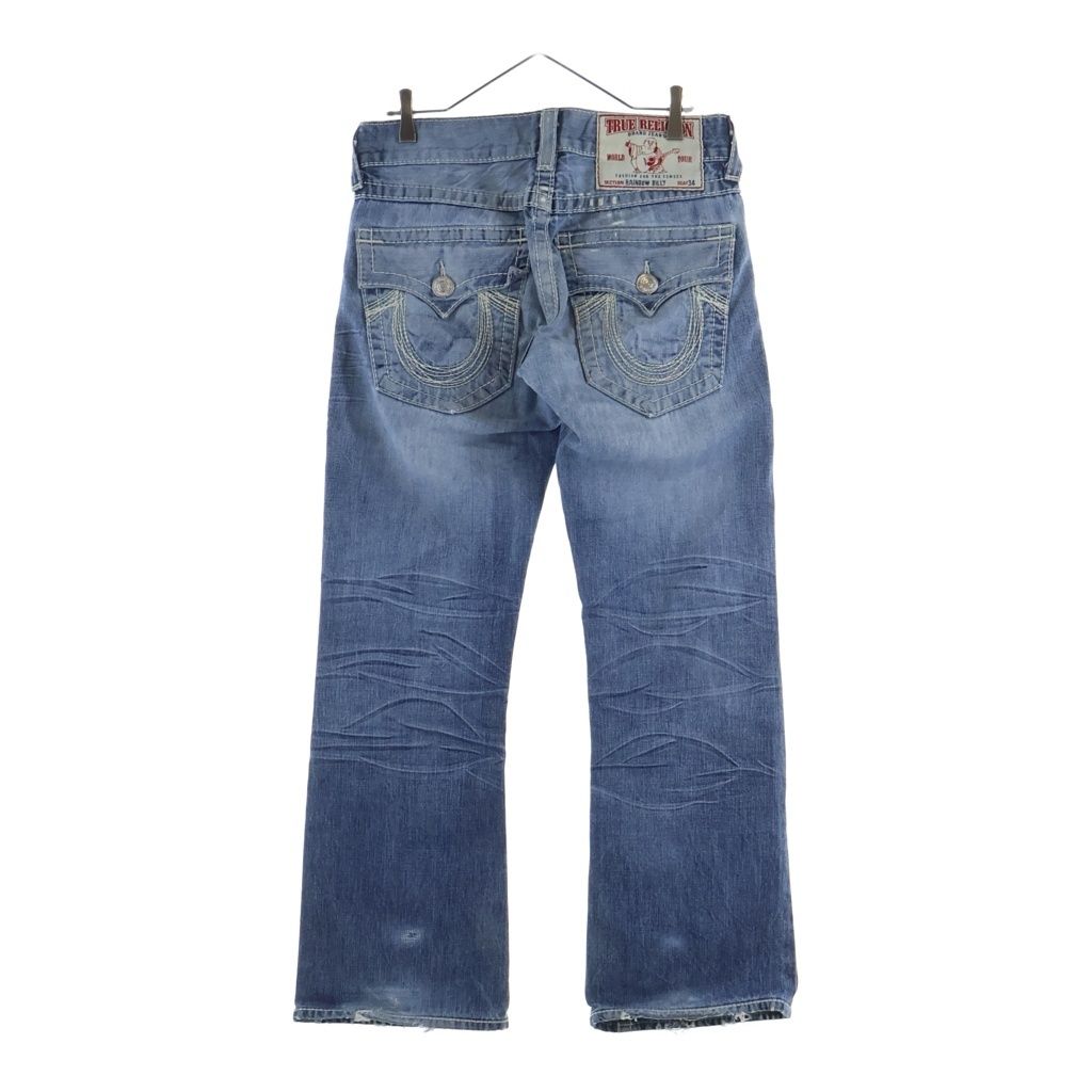 True Religion Rainbow デニムパンツ レインボーステッチ True