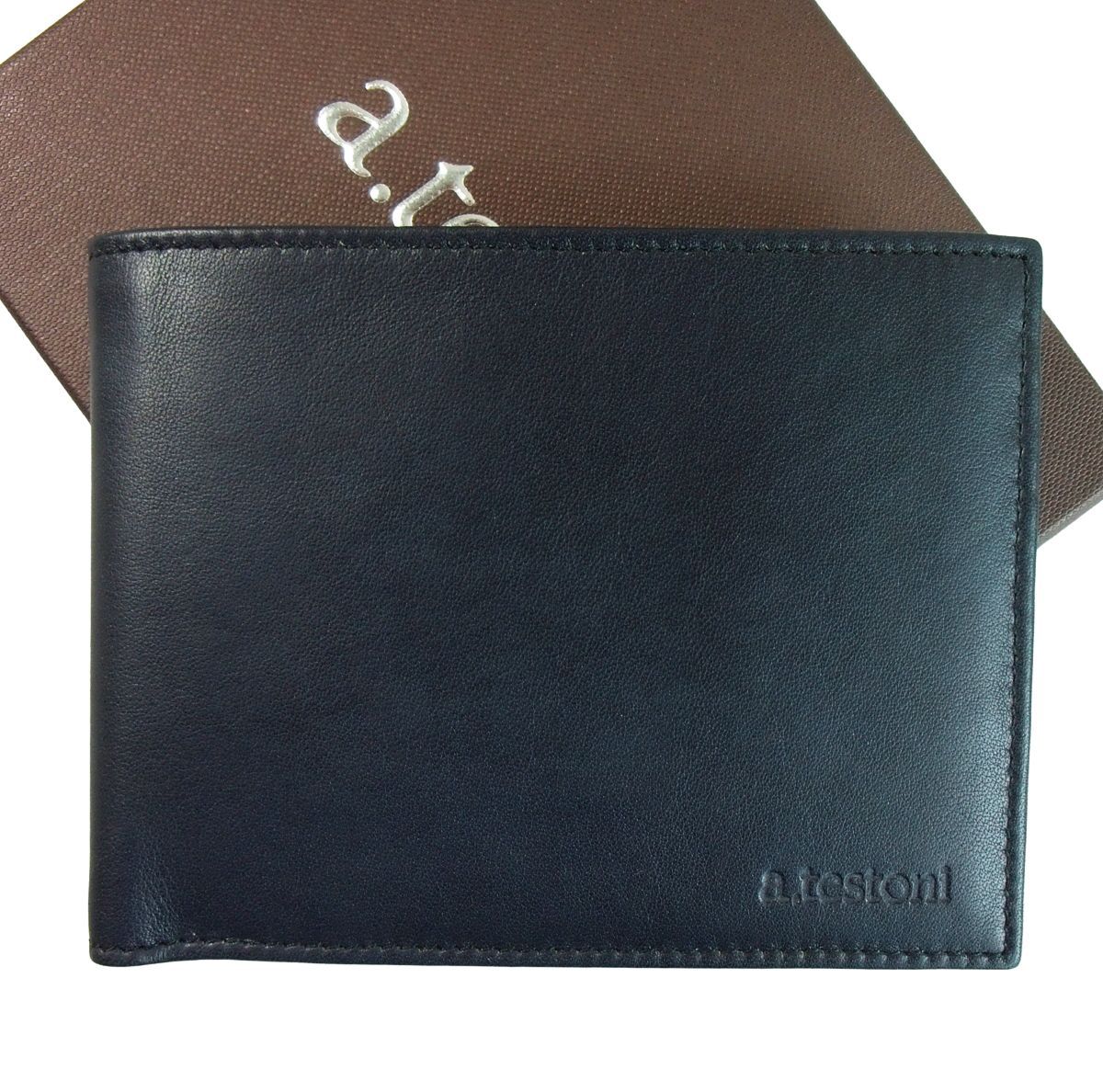 a. testoni ア・テストーニ 財布 メンズ 二つ折 ◆新品◆ 子牛革 レザー テンペラカーフ TS-106