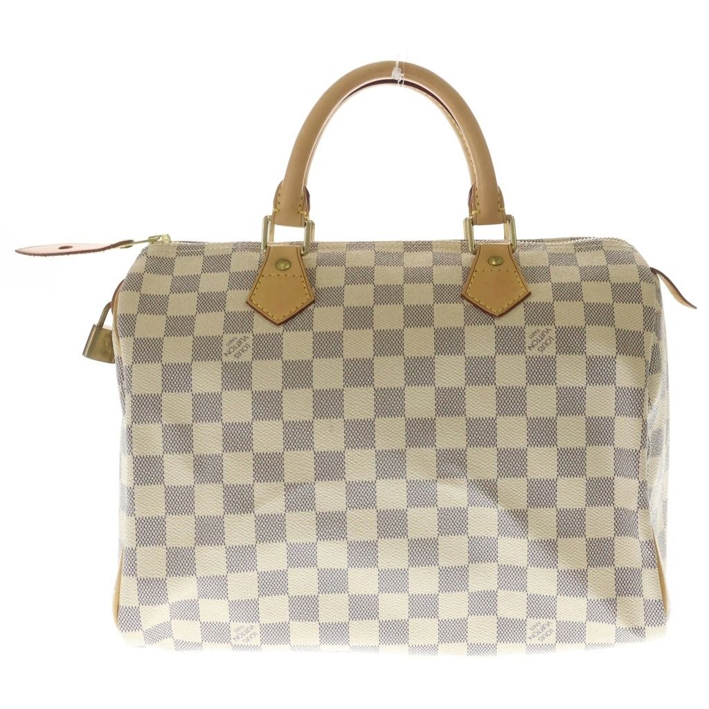 LOUIS VUITTON (ルイヴィトン) スピーディ30 ボストンバック ハンドバック ダミエアズール PVC レザー ホワイト N41533