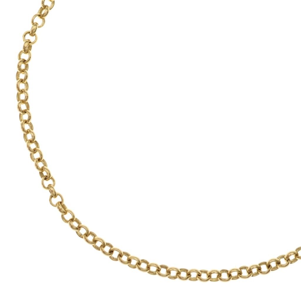 CHROME HEARTS (クロムハーツ) 22K NECKCHAIN R18 ロールチェーンネックレス 18inch ゴールド BCA010