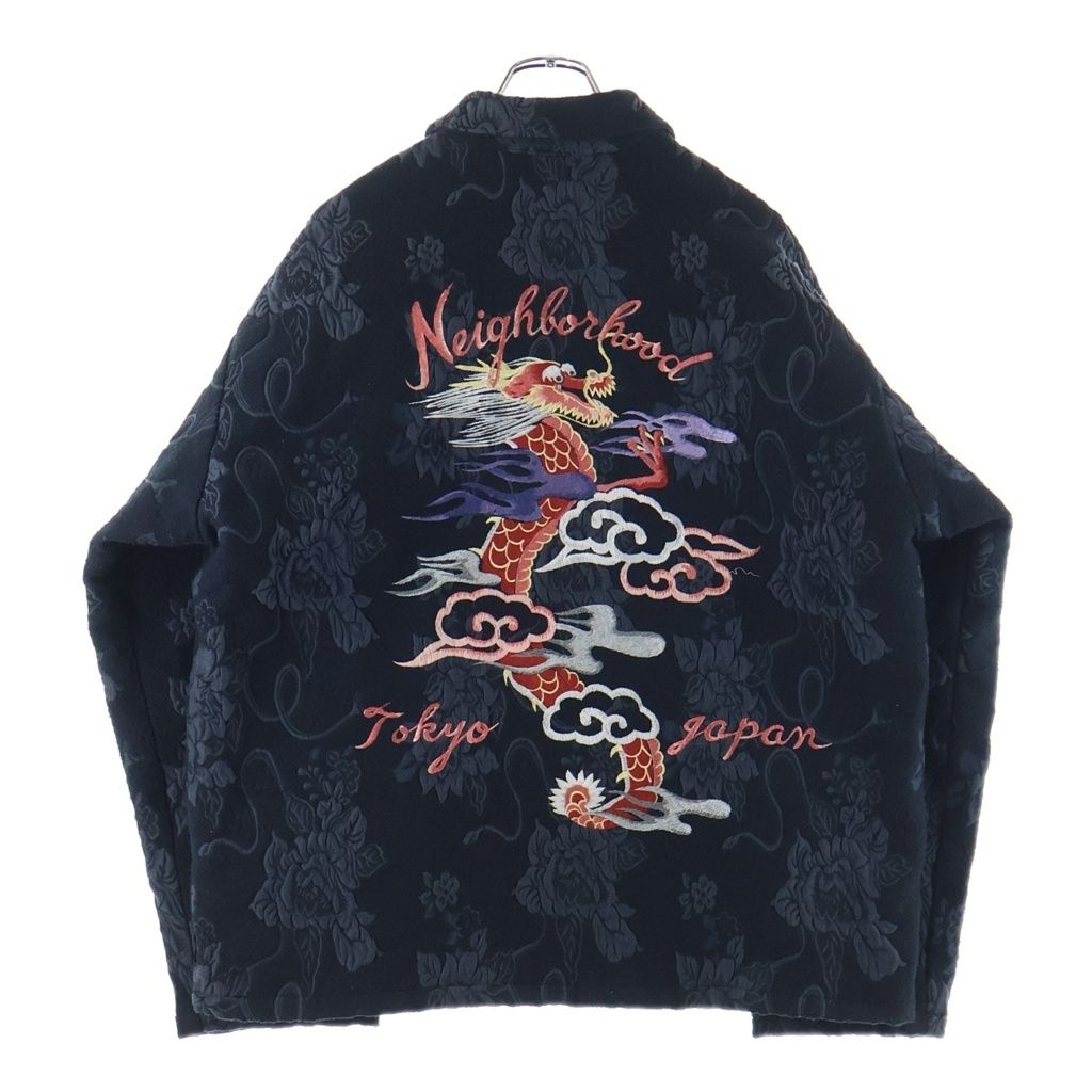 NEIGHBORHOOD (ネイバーフッド) 23AW SOUVENIR JQ SHIRT JACKET スーベニア ドラゴン ジャカード シャツジャケット ブラック 232UTNH-JKM04
