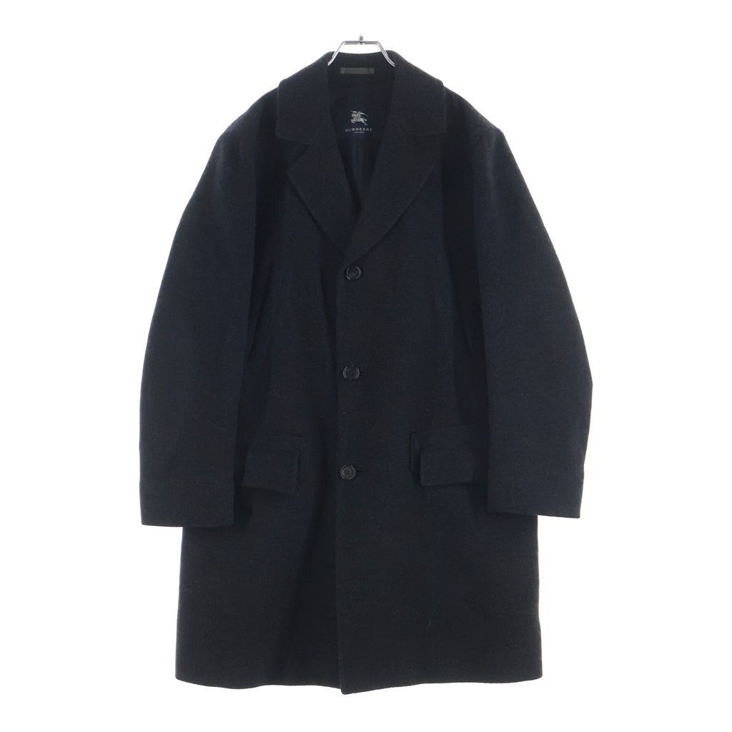 BURBERRY (バーバリー) ウール チェスター コート ロングコート ブラック