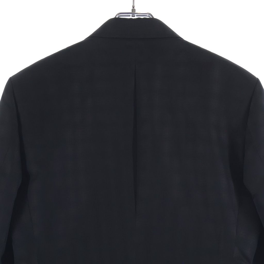 DOLCE & GABBANA ドルチェアンドガッバーナ チェック柄ダブルブレステッド切り替えジャケット ブラック ポリエステル #44 DOLCE & GABBANA (ドルチェアンドガッバーナ) チェック柄ダブルブレス